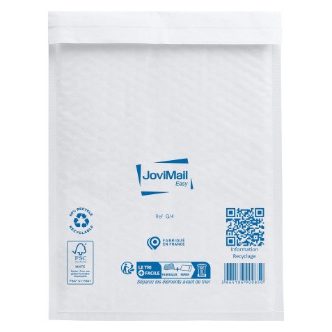 Briefumschlag mit Luftblasen weißes Kraftpapier 240 x 330 mm MailLite 92 g - Schachtel von 100 