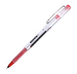 Roller tinta líquida punta aguja Kores Rojo