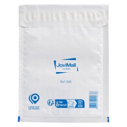 Pochette à bulles d'air plastique blanc 150 x 210 mm Mail Tuff - Carton de 100