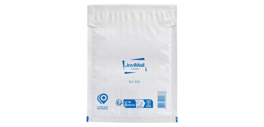 Pochette matelassée bulles d'air JoviMail Eco Bulle plastique blanc