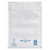 Pochette à bulles d'air plastique blanc 180 x 260 mm Mail Tuff - Carton de 100
