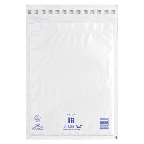 Sobres de polietileno blanco con burbujas de aire 240 x 330 mm JoviMail Eco Bulle - Caja de 100