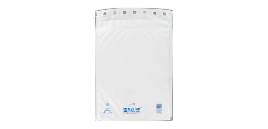 Pochette à bulles d'air plastique blanc 270 x 360 mm Mail Tuff - Carton de 100