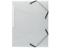Carpeta Exacompta 3 solapas polipropileno translúcido blanco