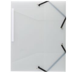 Carpeta Exacompta 3 solapas polipropileno translúcido blanco