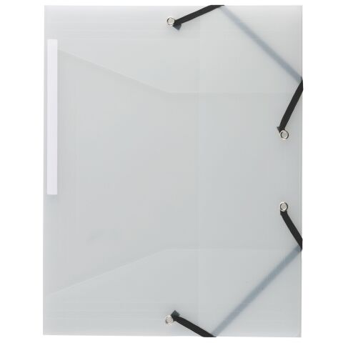 Carpeta Exacompta 3 solapas polipropileno translúcido blanco