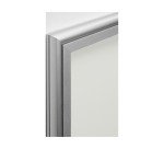 Vitrine d’intérieur porte battante fond laqué gris clair - 12 feuilles A4