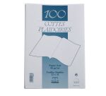 Cotes de plaidoirie 22 x 31 cm blanches - paquet de 100