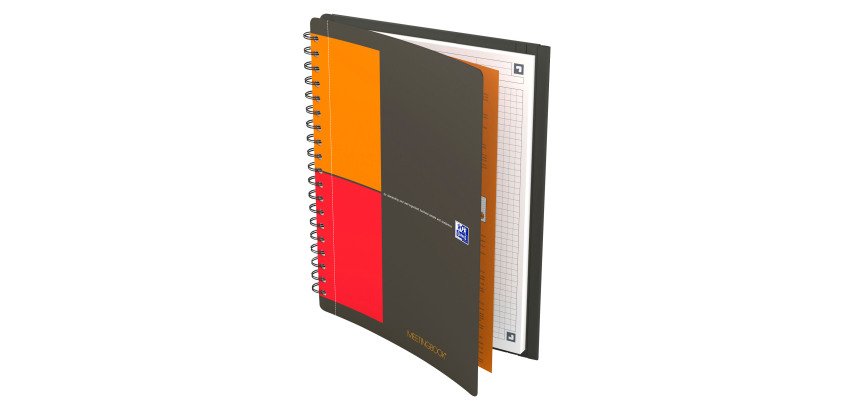 Cahier spirale Oxford International Meetingbook B5 17,6 x 25 cm - petits carreaux - 160 pages