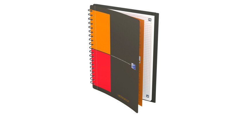 Cahier spirale Oxford International Meetingbook B5 17,6 x 25 cm - petits carreaux - 160 pages