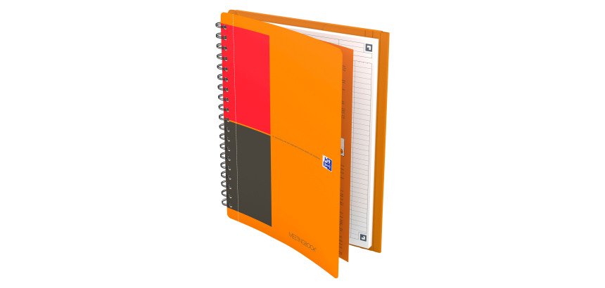 Cahier spirales Oxford Meetingbook - B5 17,6 x 25 cm - blanc ligné - 160 pages