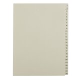 Beige numbered dividers A4 cardboard 25 divisions 1 to 25 - 1 set