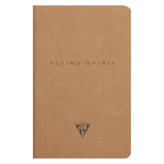 Carnet Flying Spirit Leather Collection - Cuir lisse NOIR - Ligné -  Clairefontaine