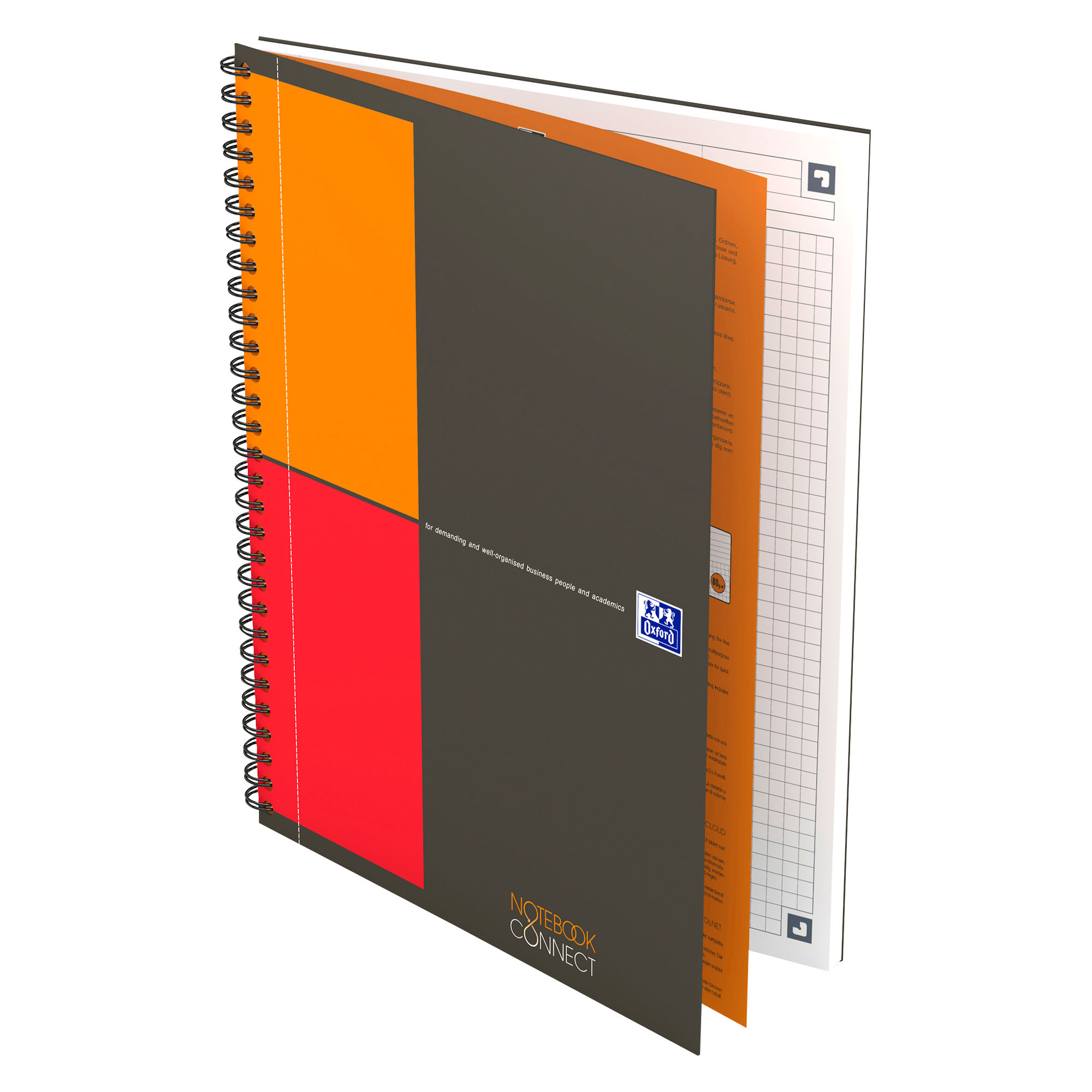 OXFORD Bloc-Notes reliure intégrale -31,5 cm x 21 cm x 0,9 cm - Petits  carreaux - 160 pages - 80g