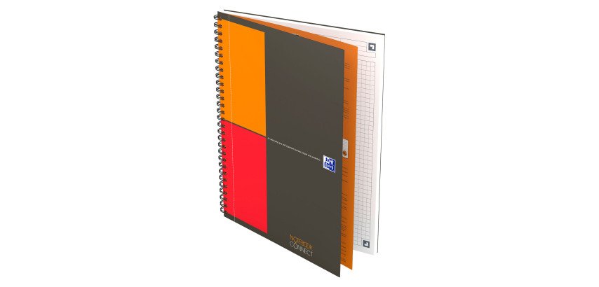 Cahier spirale Oxford International Notebook B5 17,6 x 25 cm - petits carreaux - 160 pages