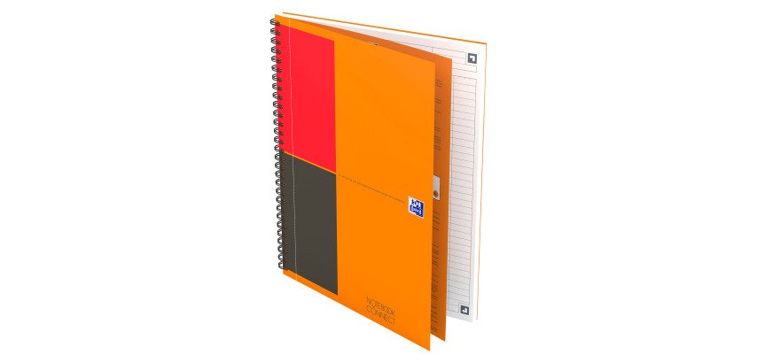 Cahier spirale Oxford International Notebook B5 17,6 x 25 cm – blanc ligné - 160 pages