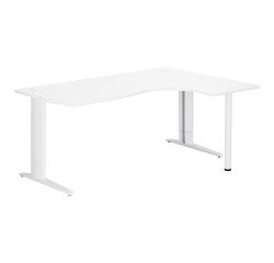 Bureau compact Excellens Métal Plus piètement L fixe ou réglable au montage