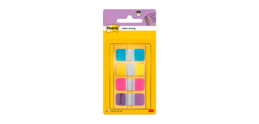 Marque-pages rigide étroit Fun Post-it - distributeur de 40 feuilles