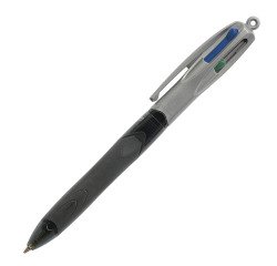 Stylo bille Bic 4 couleurs grip Pro rétractable pointe 1 mm - écriture moyenne