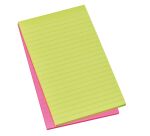 Notes lignées couleurs néon Super Sticky Post-it 125 x 200 mm assortis - bloc de 45 feuilles