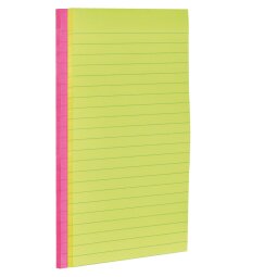 Block 45 neon colored Super Sticky Post-it notes 125 x 200 mm assorted colors, lined