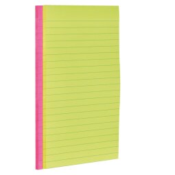 Notes lignées repositionnables couleurs Néon Super Sticky Post-it 127 x 203 mm assortis - bloc de 45 feuilles