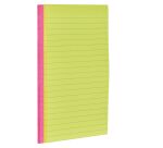 Notes lignées couleurs néon Super Sticky Post-it 125 x 200 mm assortis - bloc de 45 feuilles