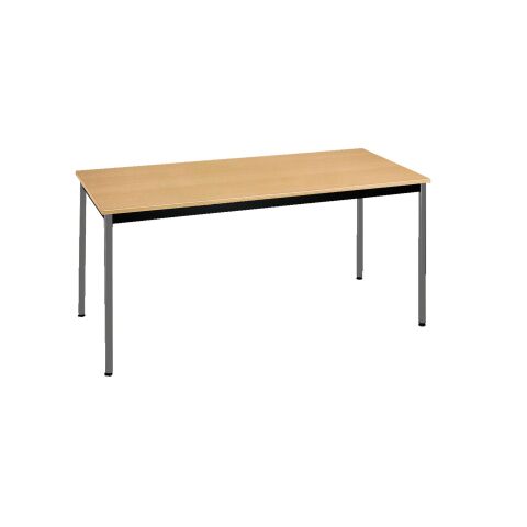 Mesa multiuso Eco 180 x 80 cm. Tablero Haya con patas color Gris Antracita