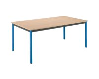 Table multi-usages hêtre L 160 x P 80 cm - Éco - piétement bleu