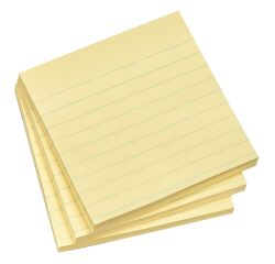 Gelijnde herpositioneerbare notes geel Super Sticky Post-it 101 x 101 mm - 1 blok van 70 vellen