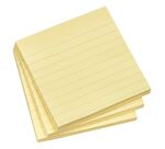 Notes lignées couleurs jaune Super Sticky Post-it 101 x 101 mm - bloc de 70 feuilles