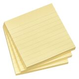 Sticky notes in yellow color lined Super Sticky Post-it 101 x 101 mm - 70 sheets pad