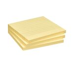 Notes lignées couleurs jaune Super Sticky Post-it 101 x 101 mm - bloc de 70 feuilles