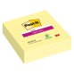 Notes lignées repositionnables couleurs jaune Super Sticky Post-it 101 x 101 mm - bloc de 70 feuilles