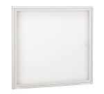 Vitrine d’intérieur porte battante fond laqué gris clair - 6 feuilles