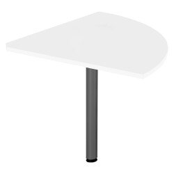 Angle de liaison 90° plateau blanc pied tube Essens