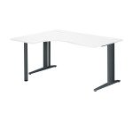 Bureau compact Excellens Métal Plus piètement L fixe ou réglable au montage