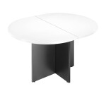 Table modulaire L 140 cm plateau blanc pieds croix Essens