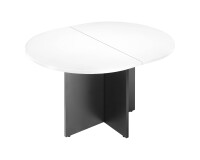 Table modulaire L 140 cm plateau blanc pieds croix Essens
