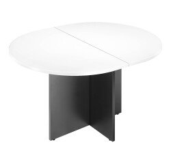Table modulaire L 140 cm plateau blanc pieds croix Essens