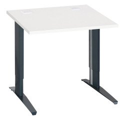 Bureau droit Excellens Métal Plus piètement L fixe ou réglable au montage