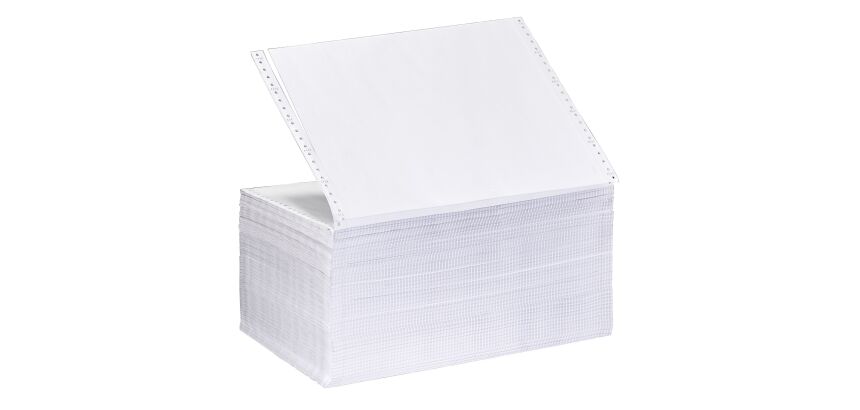 Papier listing traitement de texte Exacompta 2 exemplaires 56 g 380 x 280 mm - 1000 feuilles