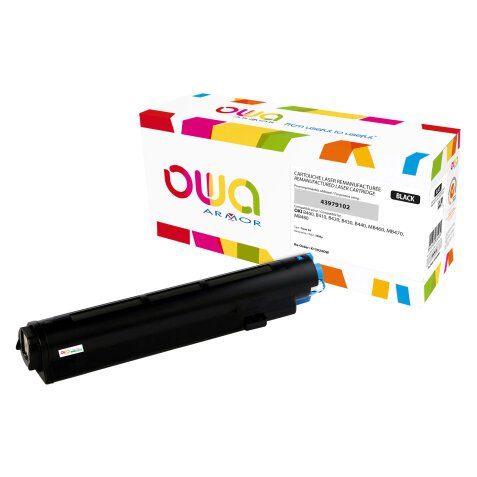 Toner Owa compatible Oki 43979102 noir pour imprimante laser