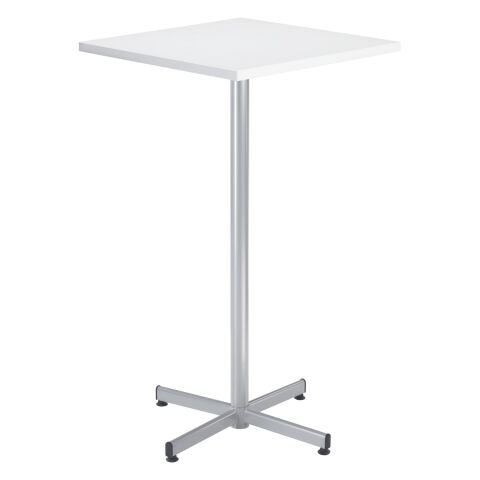 Mesa cuadrada alta Klass One blanco