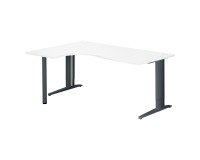 Bureau compact Excellens Métal Plus piètement L fixe ou réglable au montage