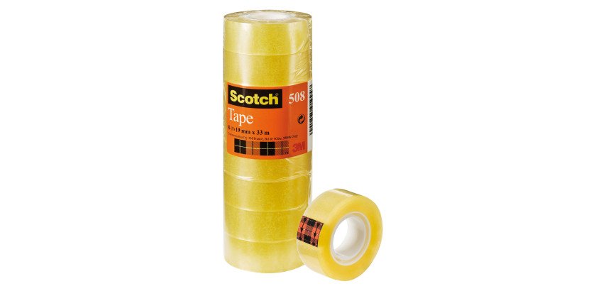 Torre de 8 cintas adhesivas transparente 19 x 33 Scotch