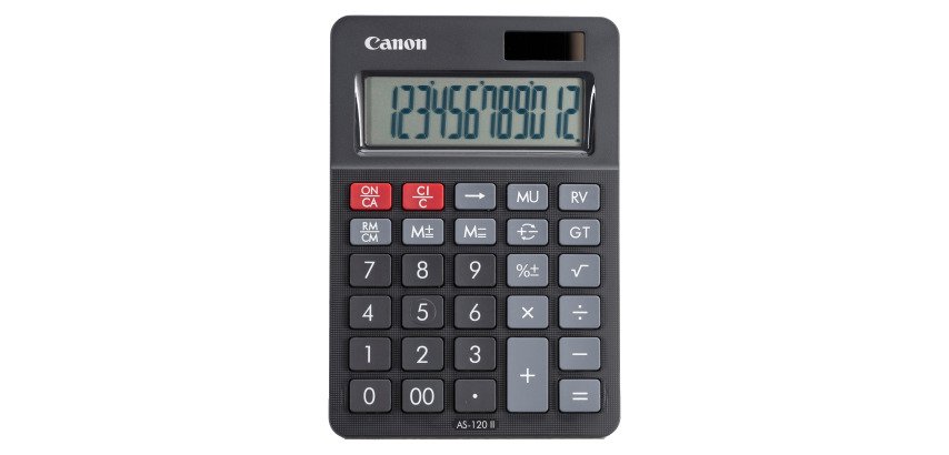 Calculatrice de bureau Canon AS-120 II - 12 chiffres