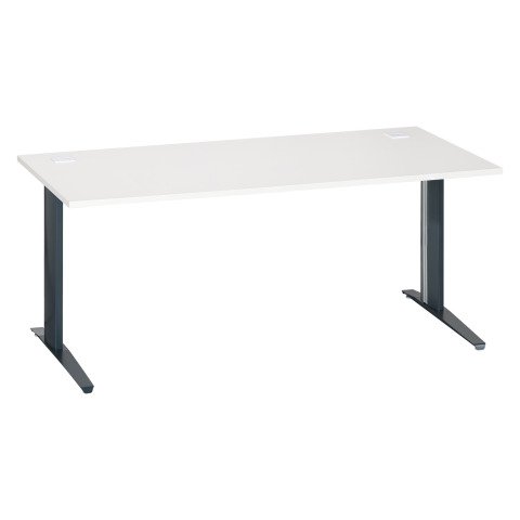 Mesa recta Excellens Patas fijas Metal Plus 180 cm Blanco / Antracita