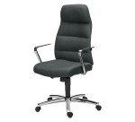 Sedia da ufficio in tessuto Altena - con braccioli, poggiatesta - Meccanismo sincrono - Base in alluminio