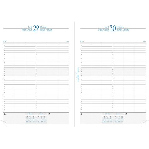 Agenda Exacompta Journal 29/1 Rendez-vous Noir - Année 2026 - 21 x 29,7 cm